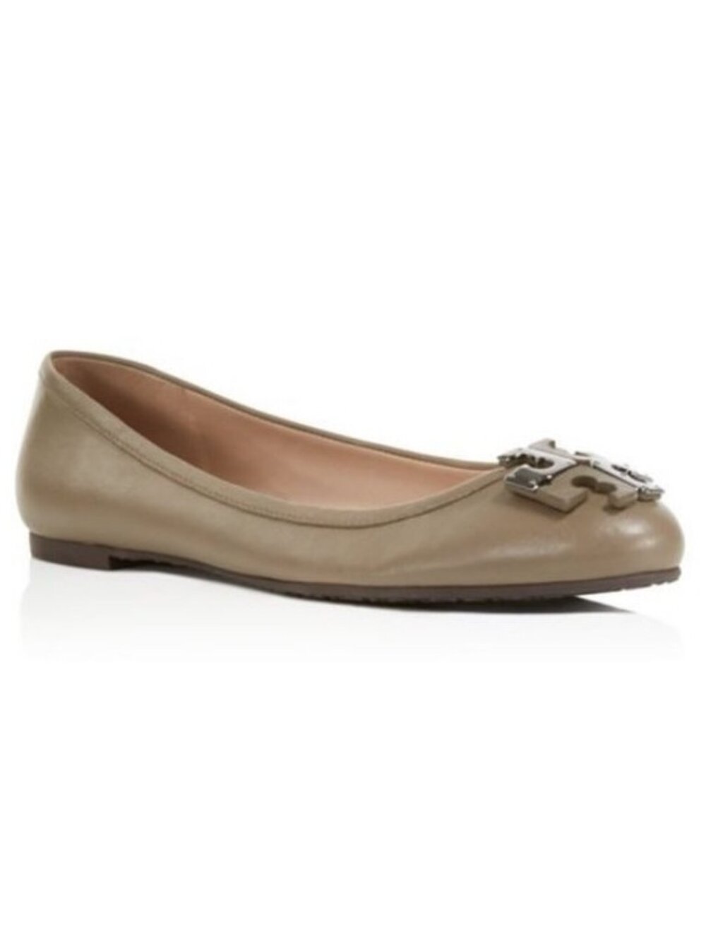 Tory Burch Lowell leather ballet flats in a fango grey flats size 9.5